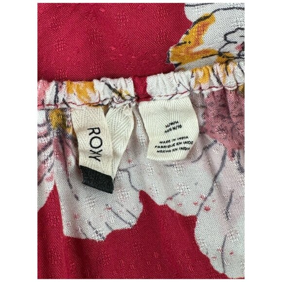 Roxy Dress Hello Cilento Short Sleeve Mini Back Cut-Out Boho Women's Size M - Picture 4 of 10